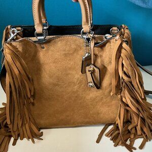 Coach Rogue 1941 Cervo Suede Leather Fringe Bag Satchel